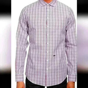 Men's DSquared2 dress shirt like new-  size Large + travel cologne